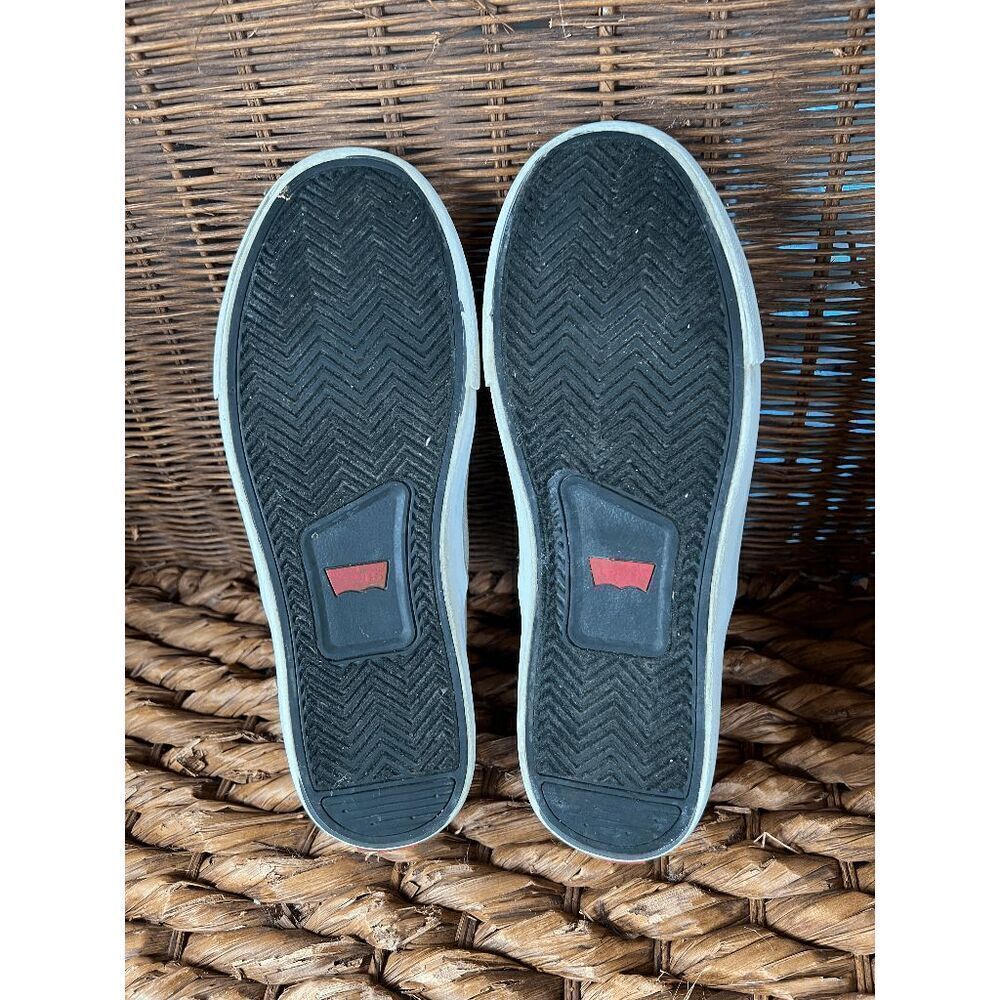 Levi's Low Top Men's Gray White Canvas Lace Up Casual Sneakers Shoes Size 9.5 - Picture 7 of 9